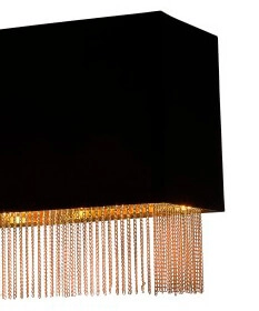 Schwarze Hängelampe Fringe Searchlight 5053423135540