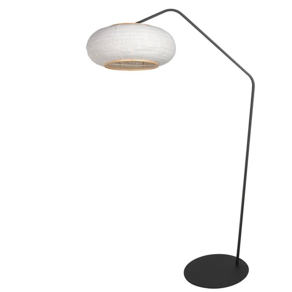 Schwarze Stehlampe Zig-Zag mit weißem Farbton Ø60 cm Steinhauer 8712746185362