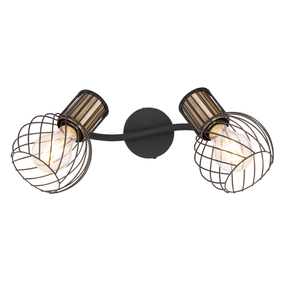 Deckenlampe Argusto 2-Licht Schwarz Globo 9007371390717