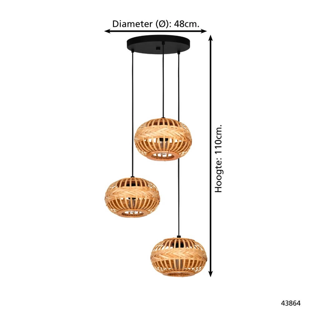 Vide-Hängelampe Amsfield 1 3-flammig Eglo 9002759438647