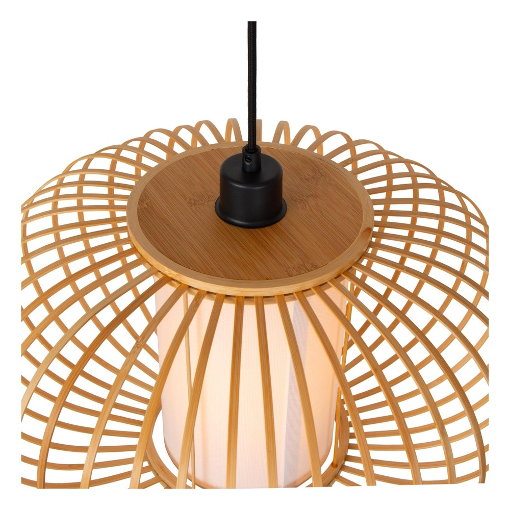 Pendellampe Thuline Ø 60 cm Holzoptik Lucide 5411212051783