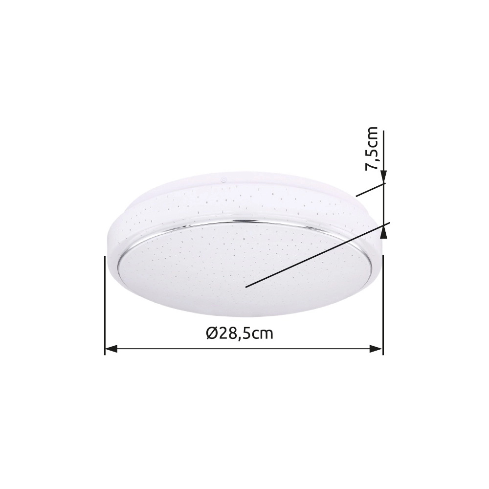 Design-Deckenlicht Kalle Ø 28,5 cm weiß Globo 9007371397778
