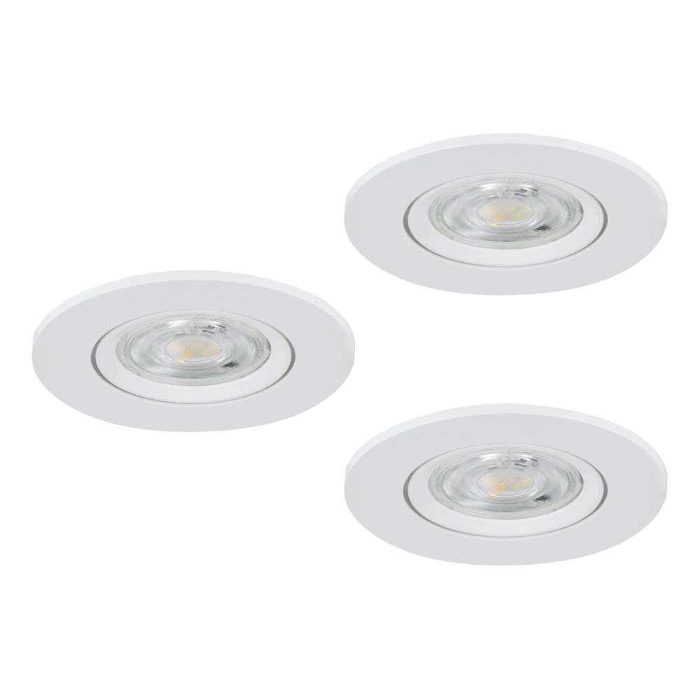 Set mit 3 Einbaustrahlern Barranco weiß Ø 9cm - 3-stufig CCT Eglo 9008606359424