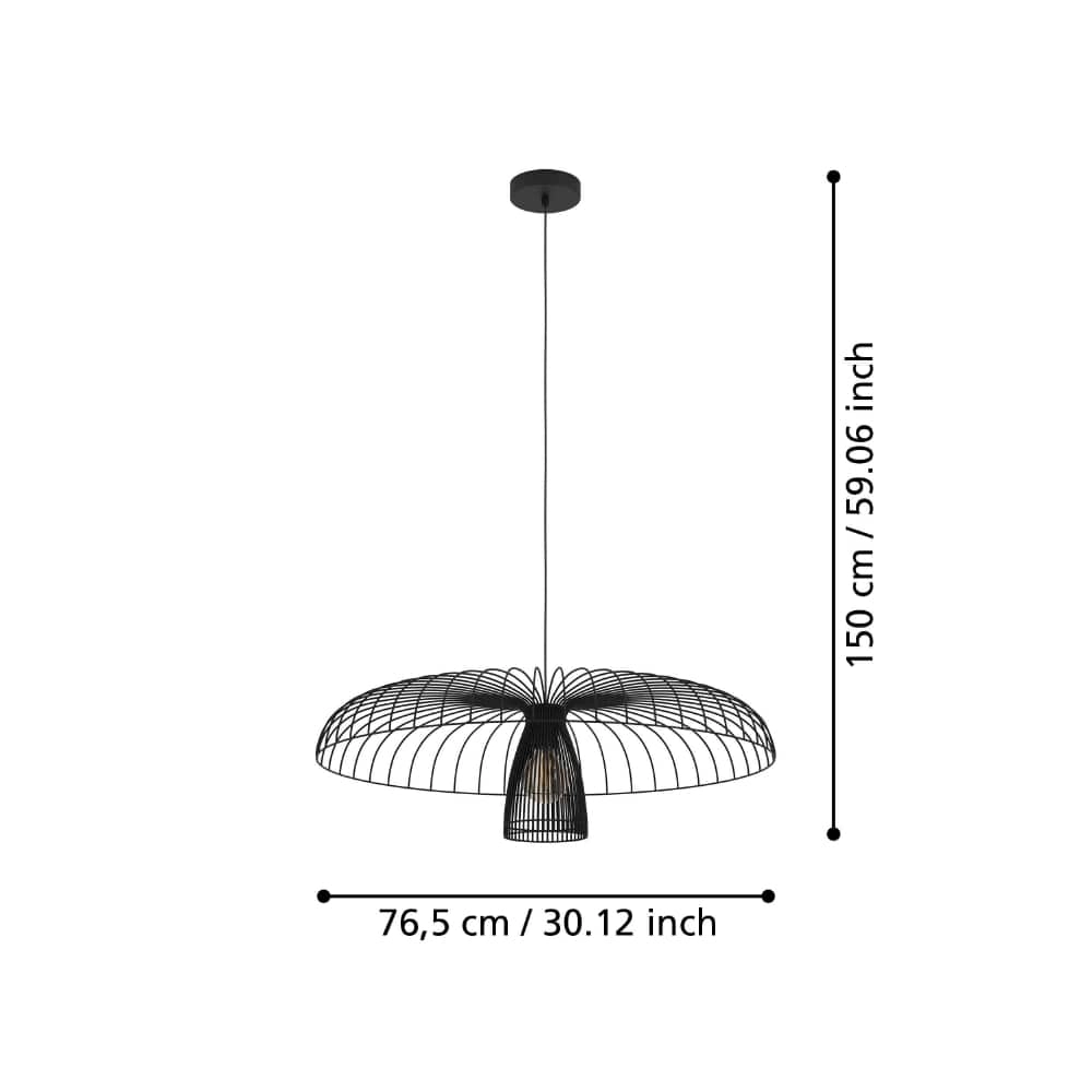 XL-Draht-Hängelampe Champerico Ø 77cm Stars of Light 9008606243235