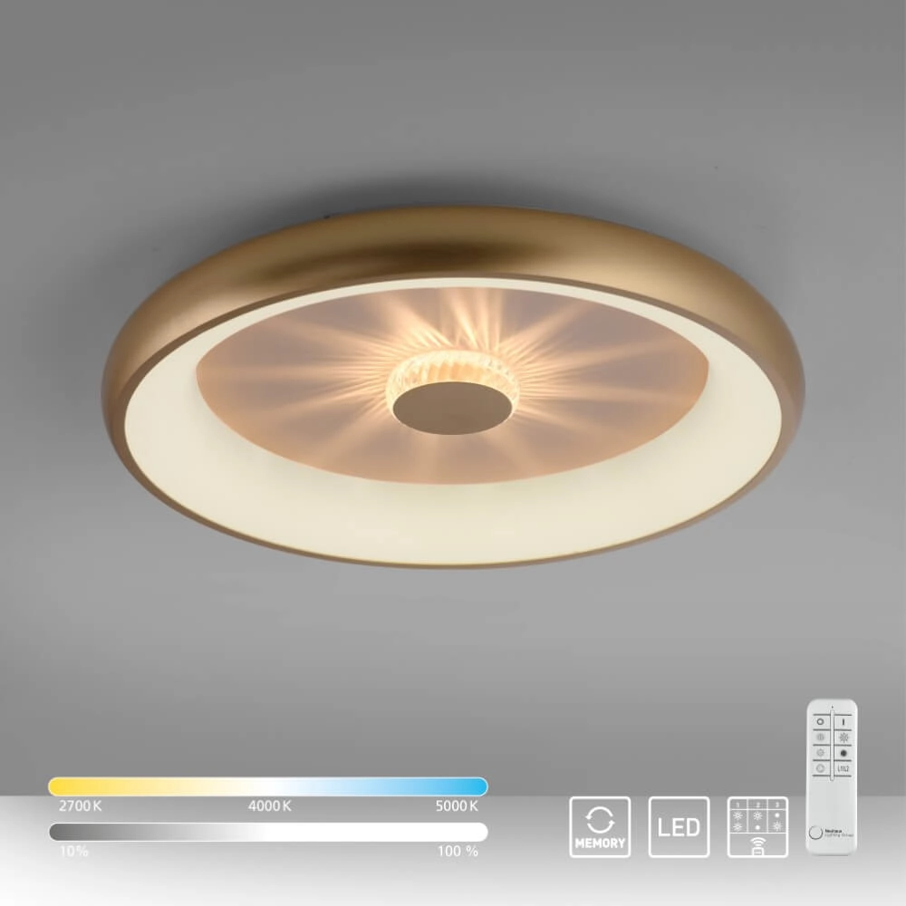 Runde Deckenleuchte Vertigo Messing Ø 61,5cm Just Light 4043689995096