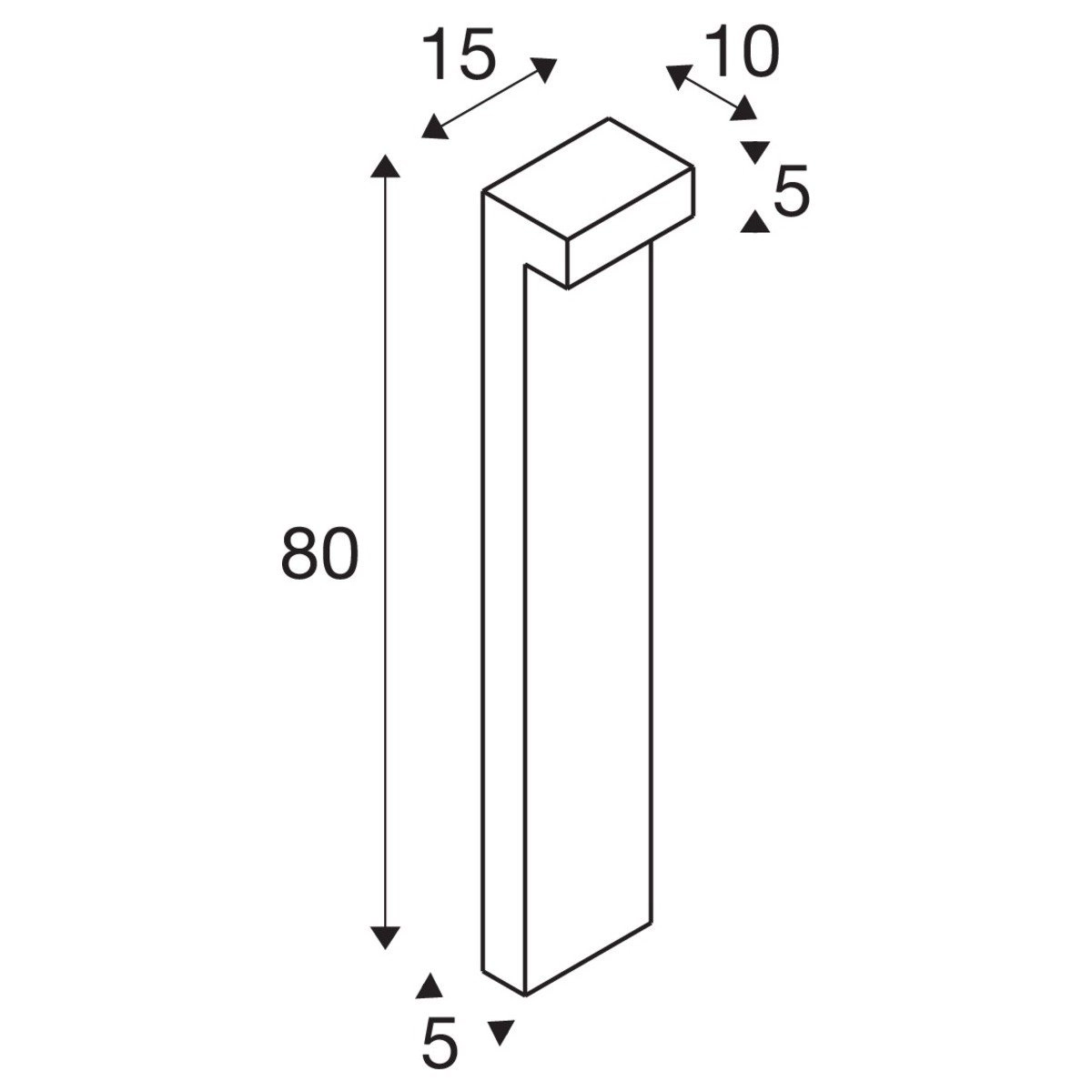 Gehwegbeleuchtung L-Line 80 cm Anthrazit SLV 4024163236898
