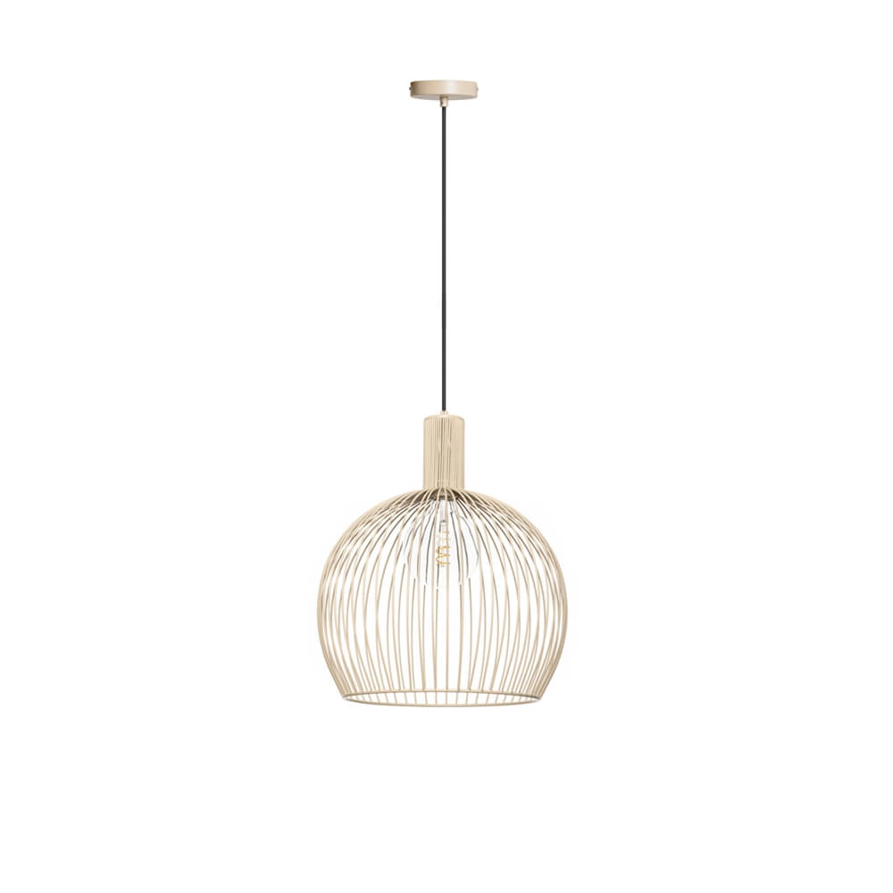 Sandfarbene Hängelampe Wire Sand Ø 40cm