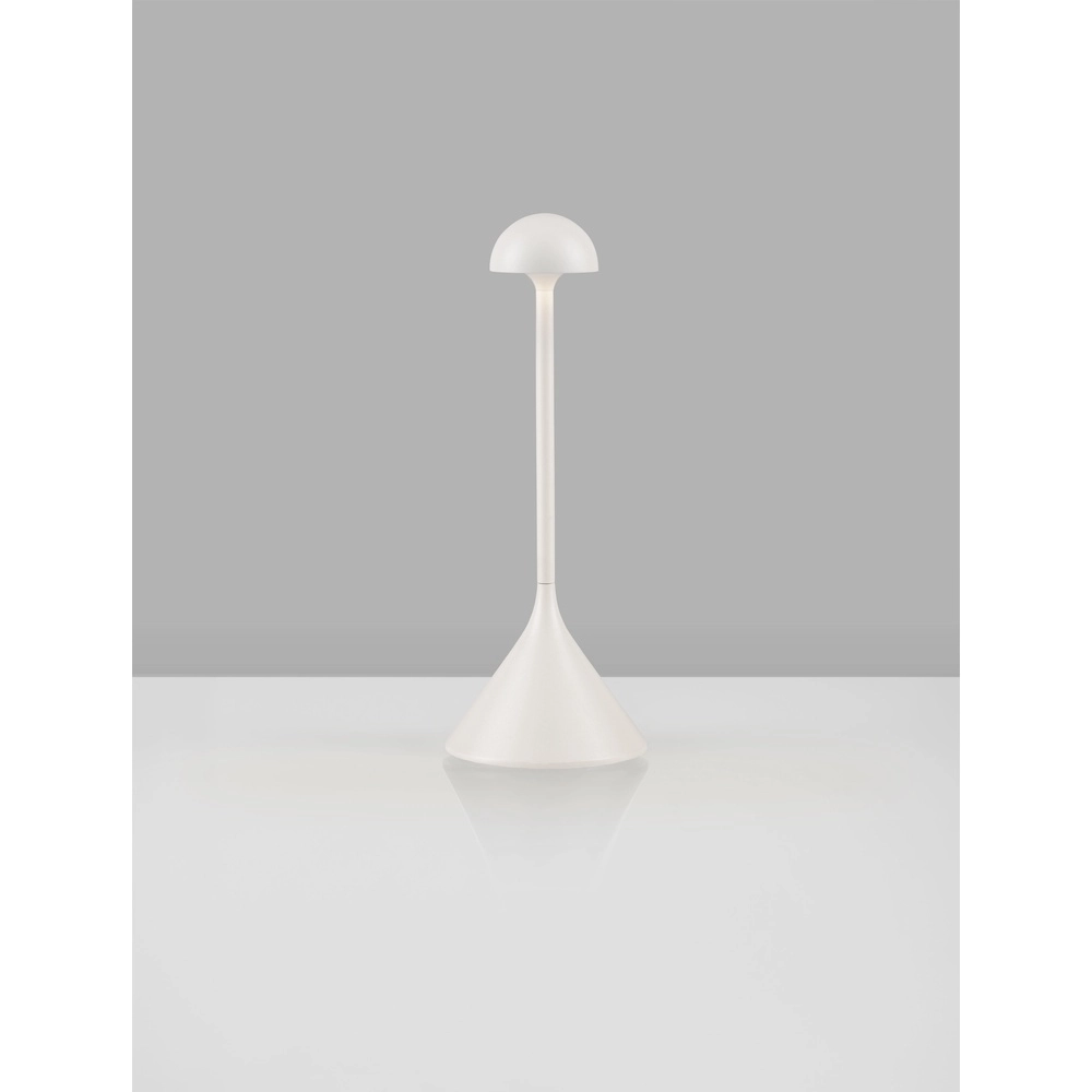 Tischlampe Dalt weiß wiederaufladbar mit USB