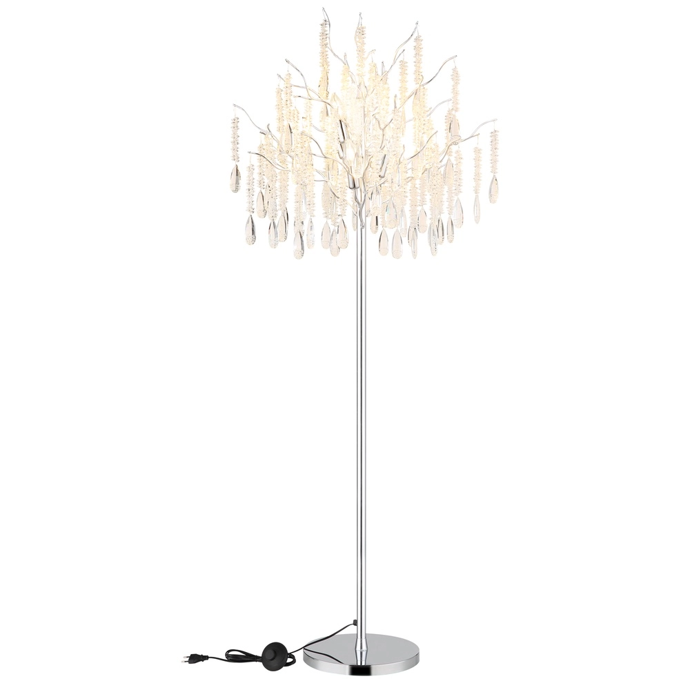 Stehlampe Kinga silbergrau Ø 55 cm Globo 9007371570010