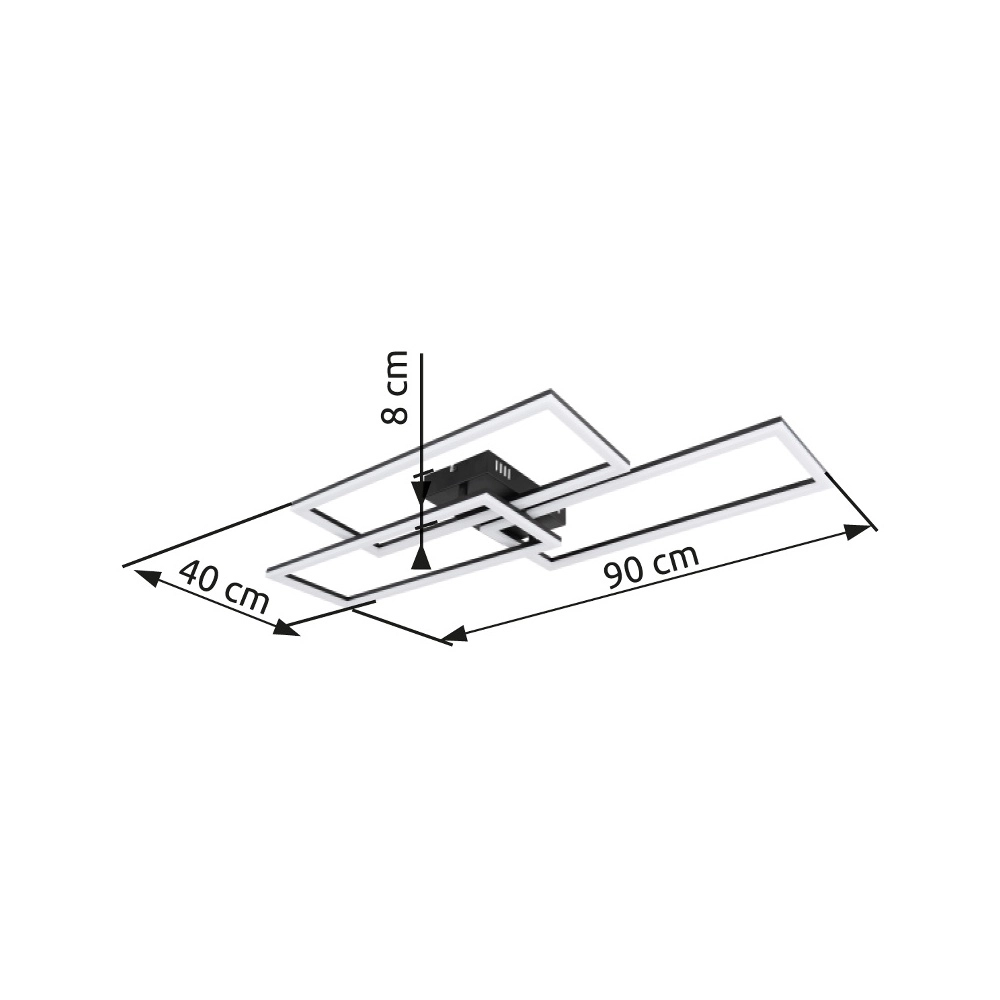 Schwarze Deckenlampe Tiny Konstruktion Globo 9007371421879
