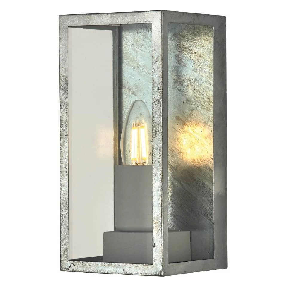 Antiksilberne Außenlampe Box II Searchlight 5053423227795