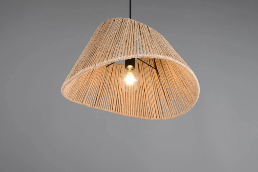 Japandi Pendelleuchte Valerie Rattan Ø 52cm Trio 4017807637380