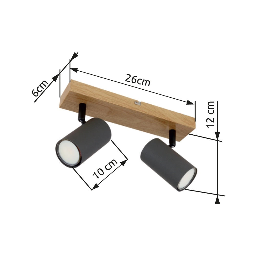 Deckenlampe 2-Leuchten Robby Holz Globo 9007371430529