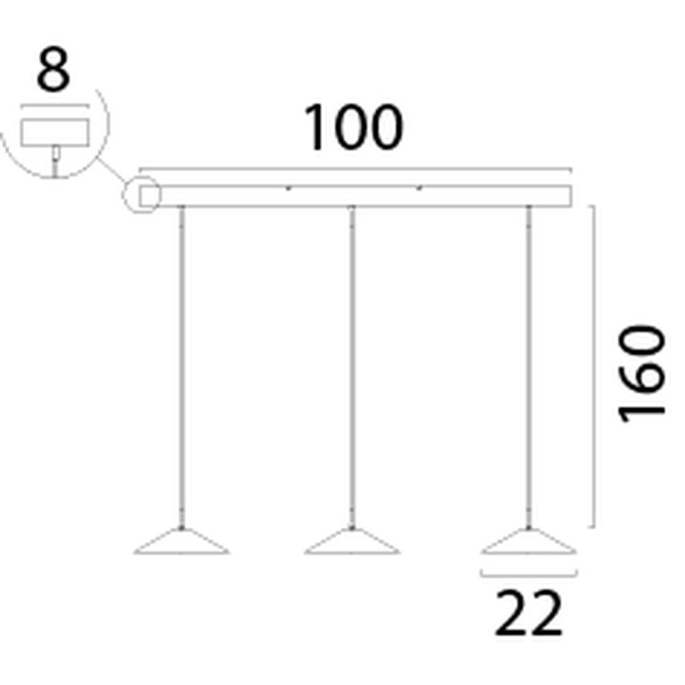 3-Licht Pendellampe Ceppo kakaobraun Ø 22 cm Masterlight 8718121358499