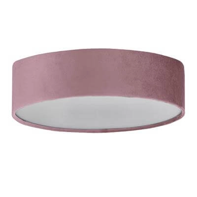 Deckenleuchte Drum Pleat 38cm Samtrosa Searchlight 5053423187211