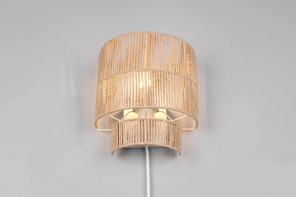 Japandi Wandleuchte Satna Rattan Trio 4017807636192