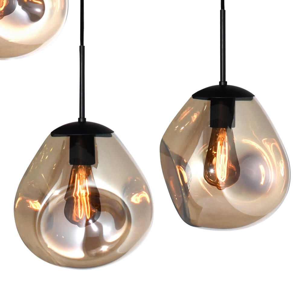Hängelampe Lava 8x Goldglas Ø 24cm Masterlight 8718121286334