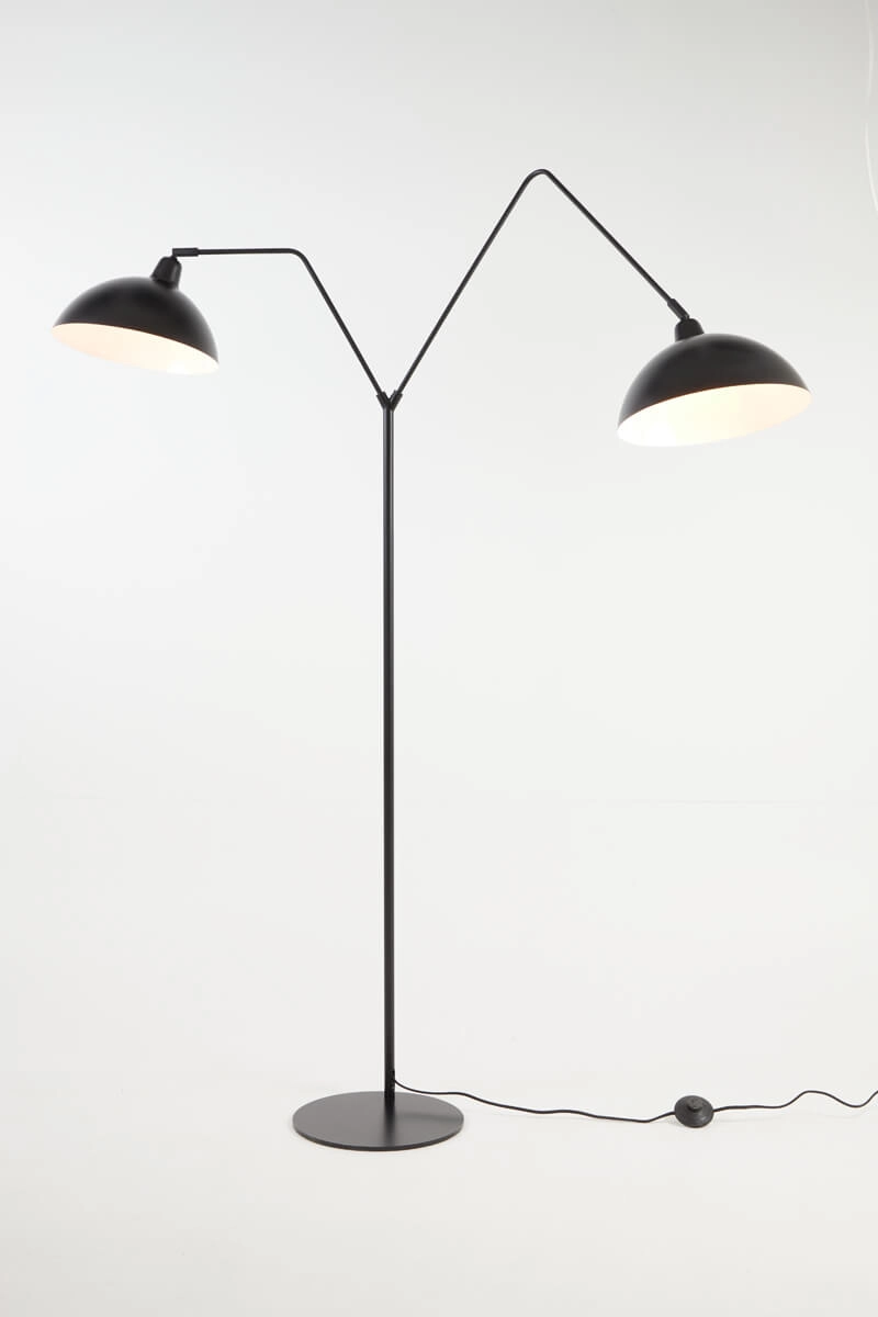 Schwarze Stehleuchte Orion 2-flammig Light & Living 8717807305147