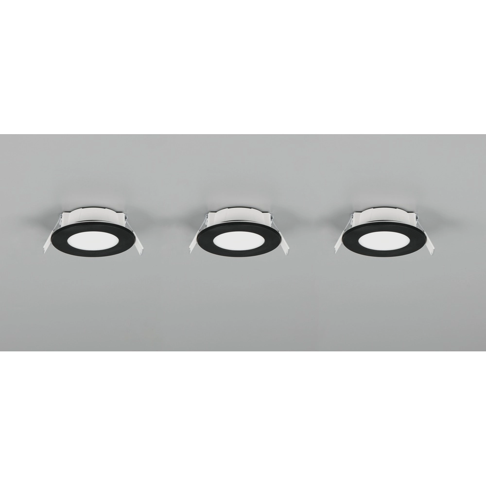 Set mit 3 Einbaustrahlern Himal schwarz IP65 Trio 4017807663792