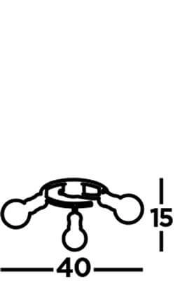 Deckenleuchte Dance Ring 3-Licht-Schwarz Searchlight 5053423188690