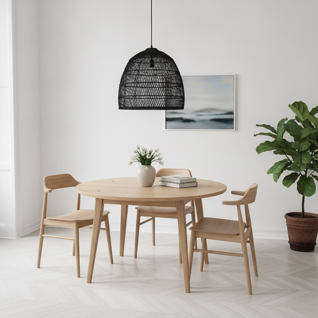 Böhmische Pendelleuchte Destin Rattan Ø 53cm