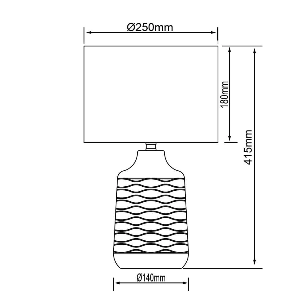 Tischlampe Ilysa grau mit weiß Brilliant 4004353412400