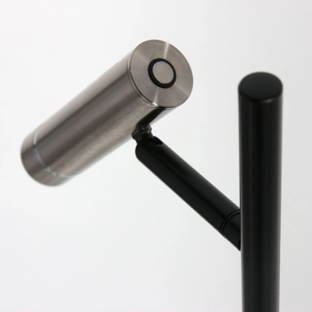 Stehlampe 2-Leuchten Lumo Schwarz mit Nickel Steinhauer 8712746184679
