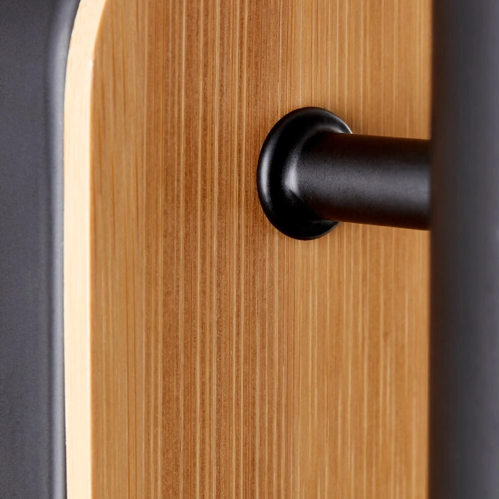 Wandlampe Niels schwarz mit Holz Brilliant 4004353410628