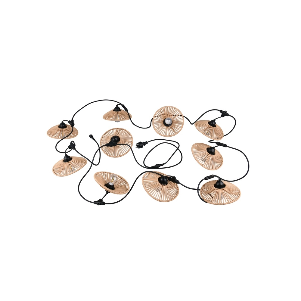 Lichterketten Chain Schwarz mit Braun 600 cm Trio 4017807697612