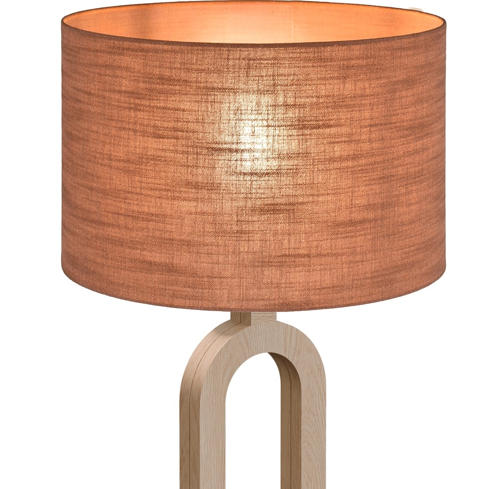 Tischlampe Sino Loop 54 cm leichtes Holz Masterlight