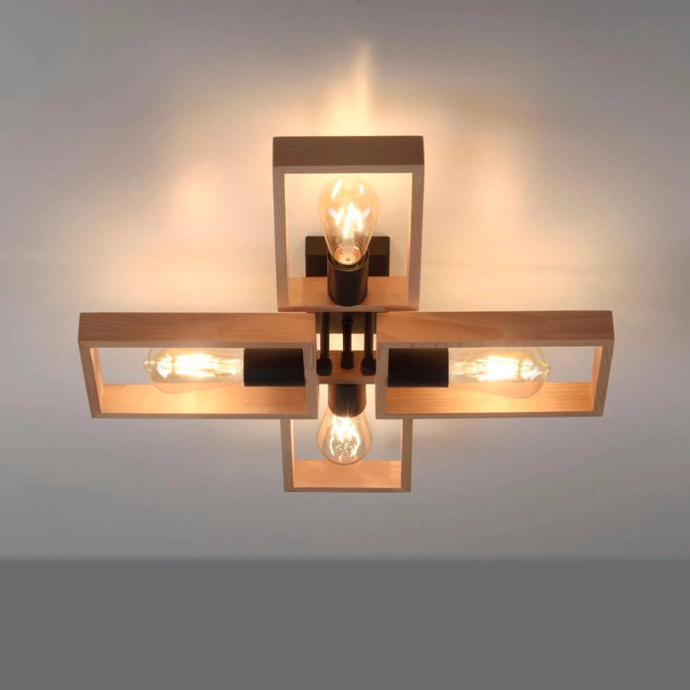 Ländliche Deckenleuchte Franky 4-Licht Just Light 4043689967949