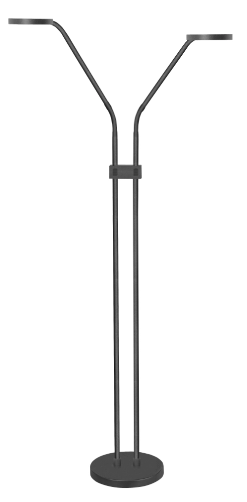 2-Licht-LED-Leselampe Malaga Schwarz Highlight 8718379052477