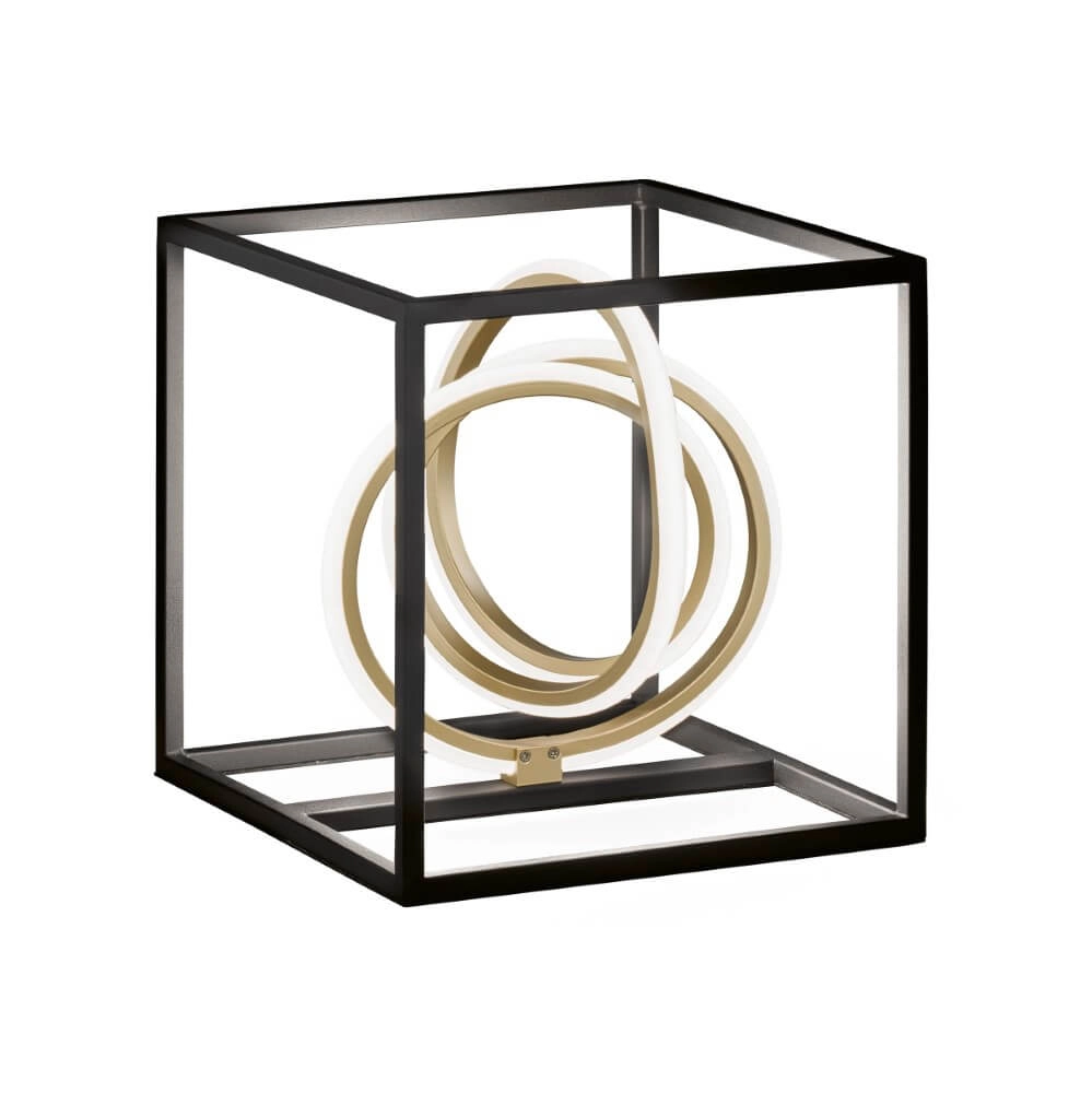 Designer-Tischlampe Gisi schwarz mit gold
