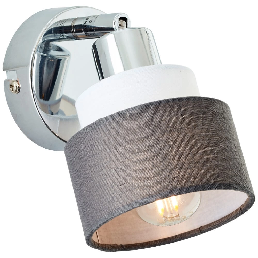 Wandlampe Naples Chrom mit Weiß
