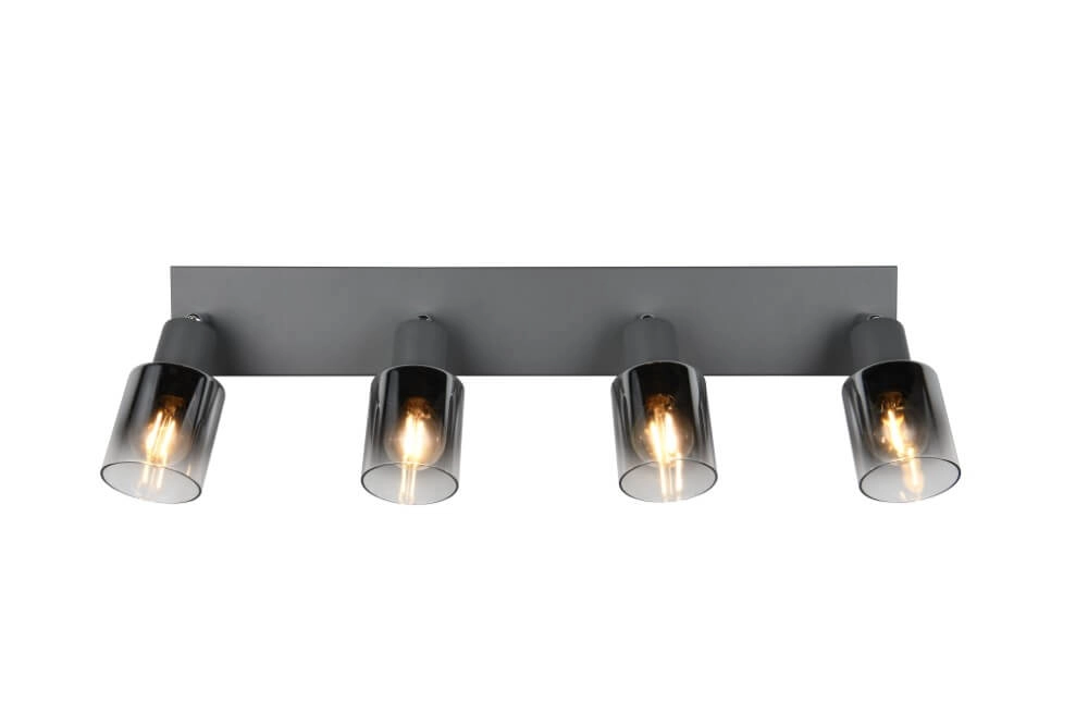 4-flammige Deckenleuchte Cadiz Schwarz Trio 4017807615784