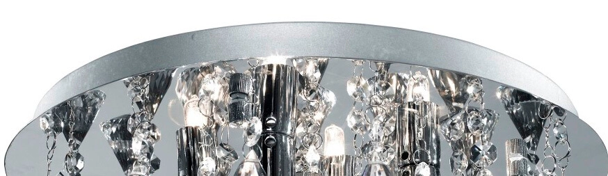 Deckenleuchte Hanna 35 cm Chrom mit Kristall Searchlight 5013874388988