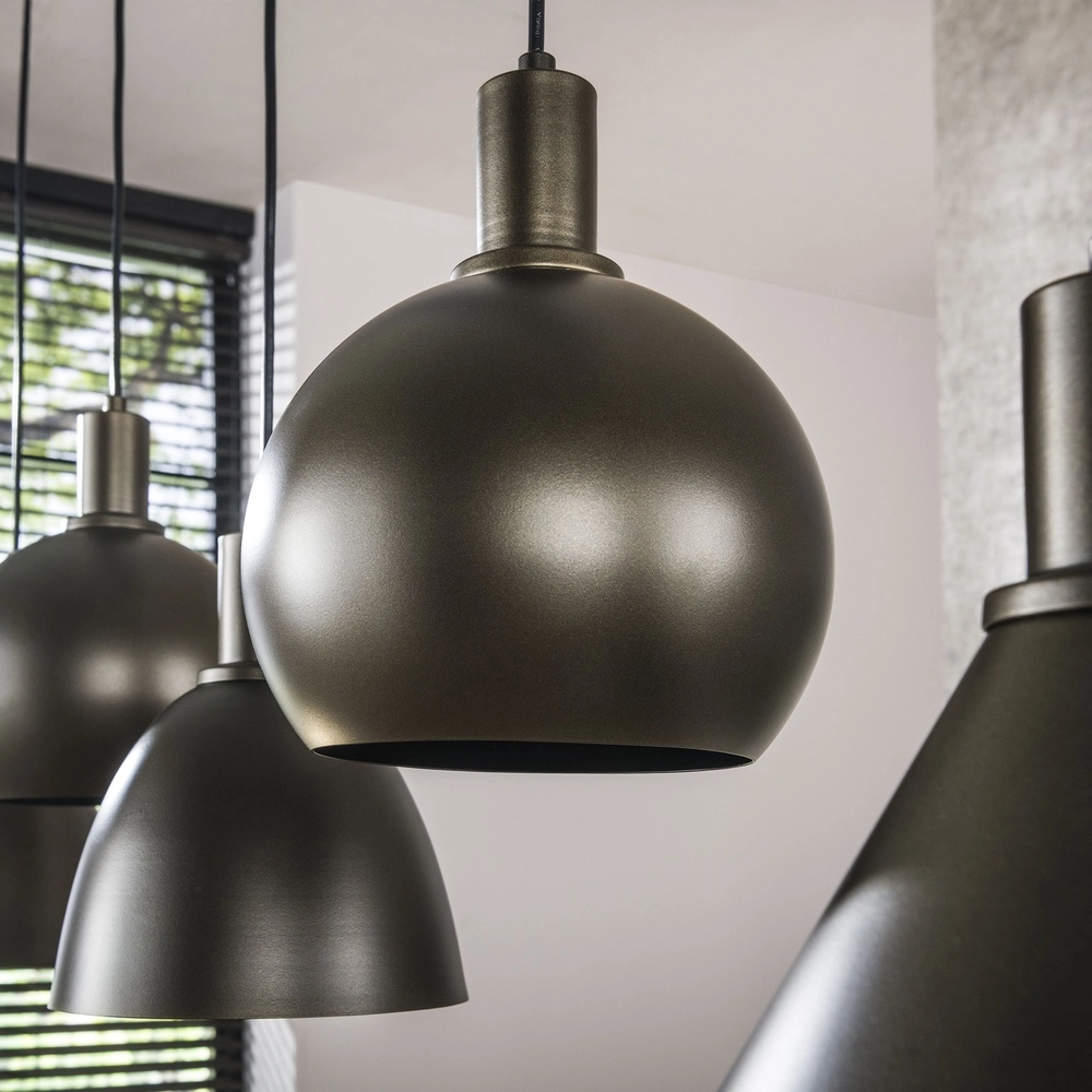 Esstisch-Pendellampe Metallo 5L - Sienabraun - E27 Lyora 8716803512337