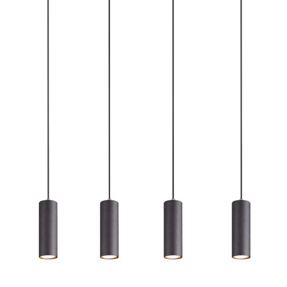 Pendelleuchte Marley 4-leichter Matt Black Trio 4017807408768