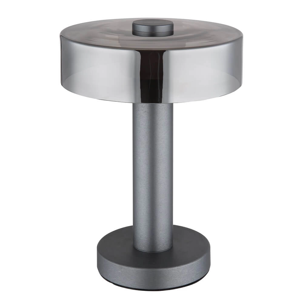 Schlanke Tischleuchte Grant grau Ø 22cm Globo 9007371462902