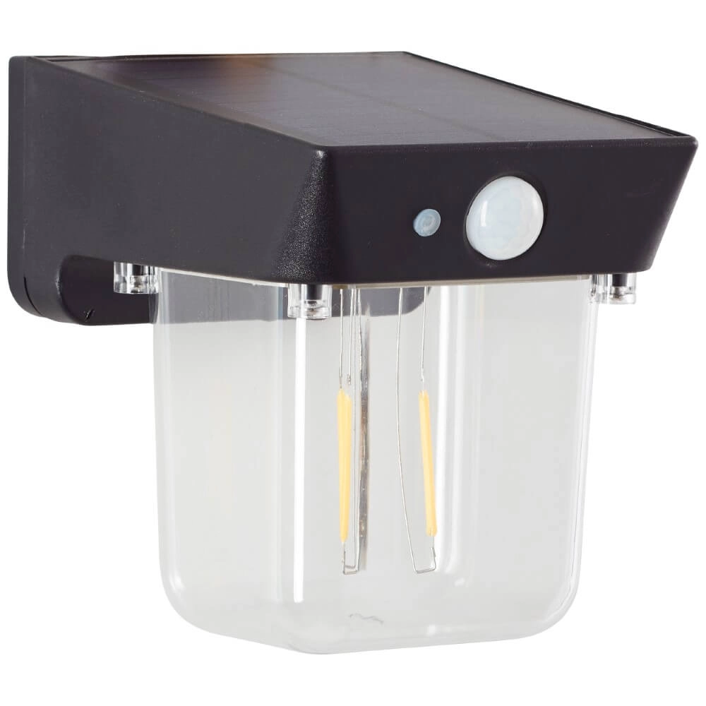 Schwarze Wandlampe Parson Transparentes Glas Brilliant 4004353437854
