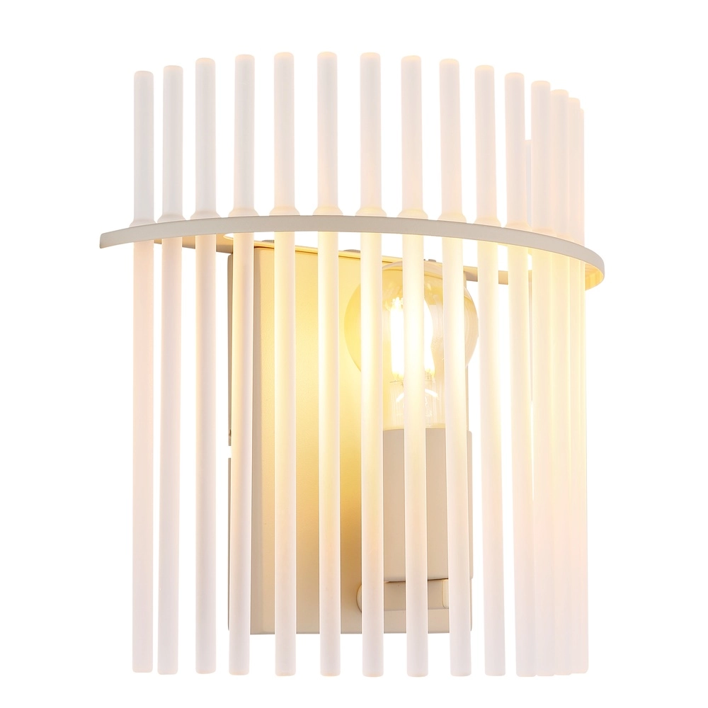 Wandleuchte Gorley sandbraun mit Glas