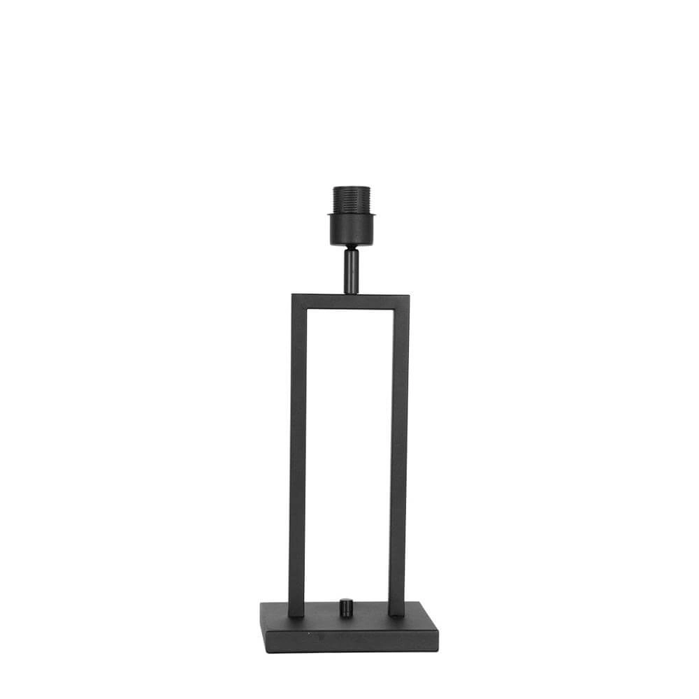 Tischlampe Stang schwarz mit Strohschirm Steinhauer 8712746172034