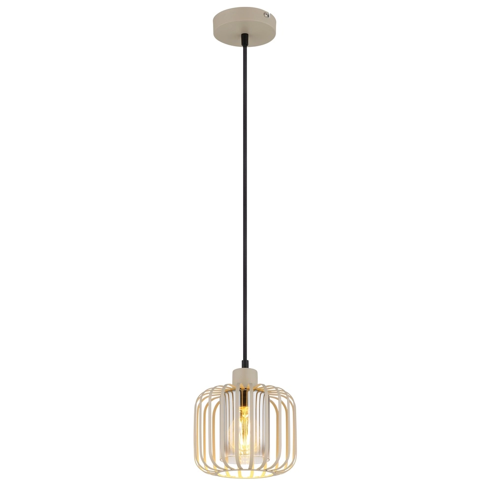 1-flammige Pendelleuchte Alfred sandbraun Ø 18cm