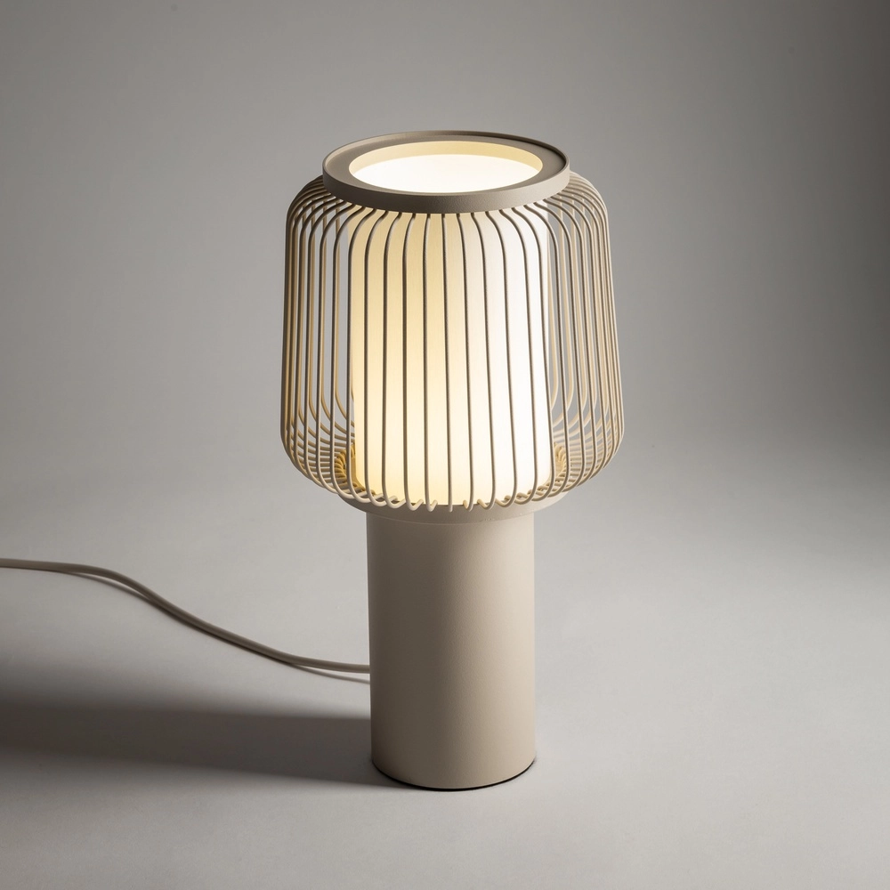 Tischlampe Nome Ø 18 cm sandbraun Lyora 5903139122528