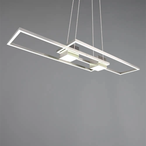 LED-Hängelampe Büro Albany Edelstahl Trio 4017807610321