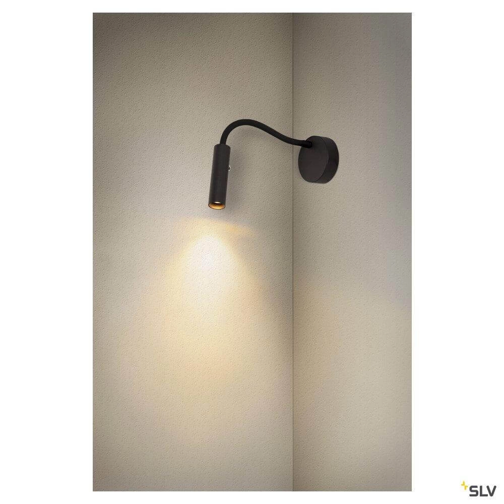 Flexible Nachttischlampe Karpo Goose Schwarz SLV 4024163262354