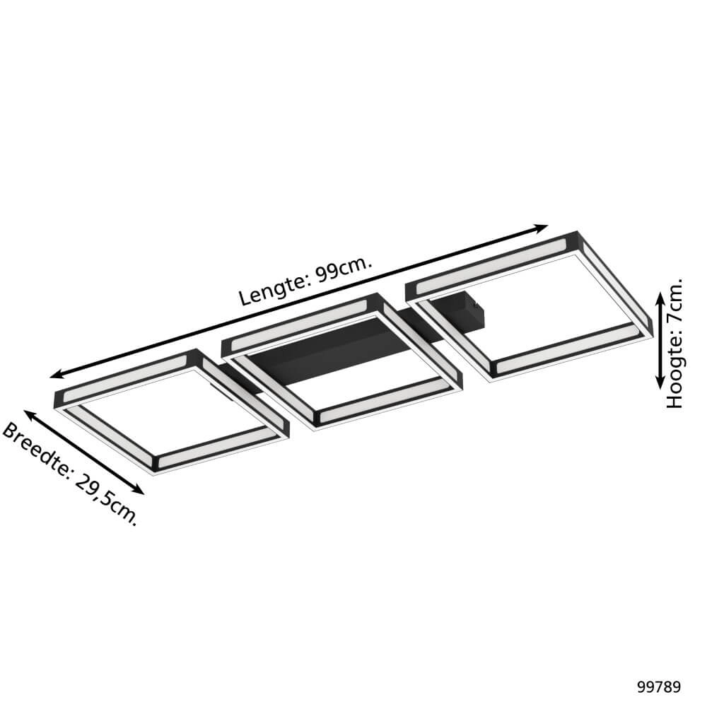 Schwarze Deckenlampe Altaflor LED Eglo 9002759997892
