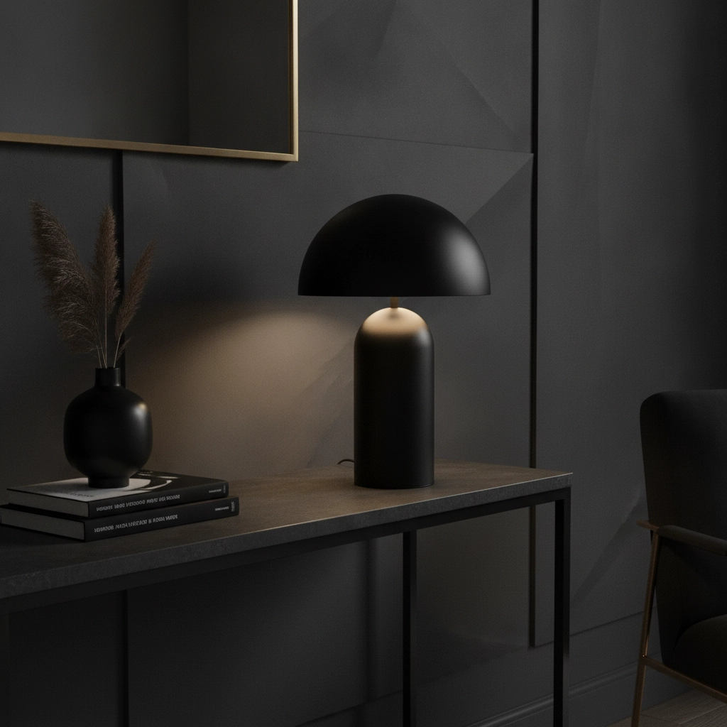 Tischlampe Best Ø 25cm schwarz mit gold