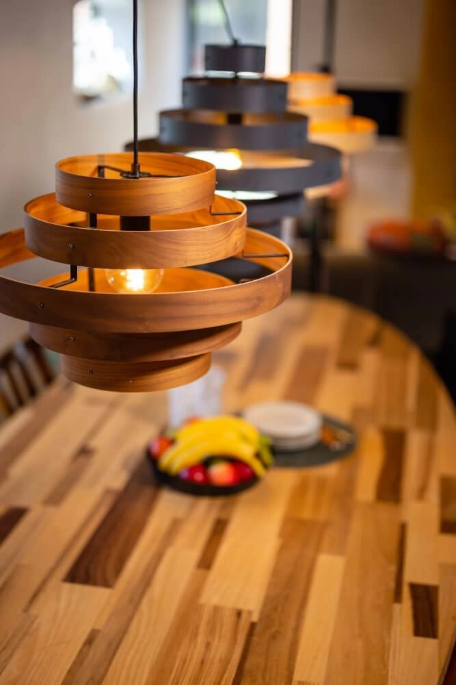 Hängelampe aus Holz Oaknut 5-Ring ETH 8720195304494