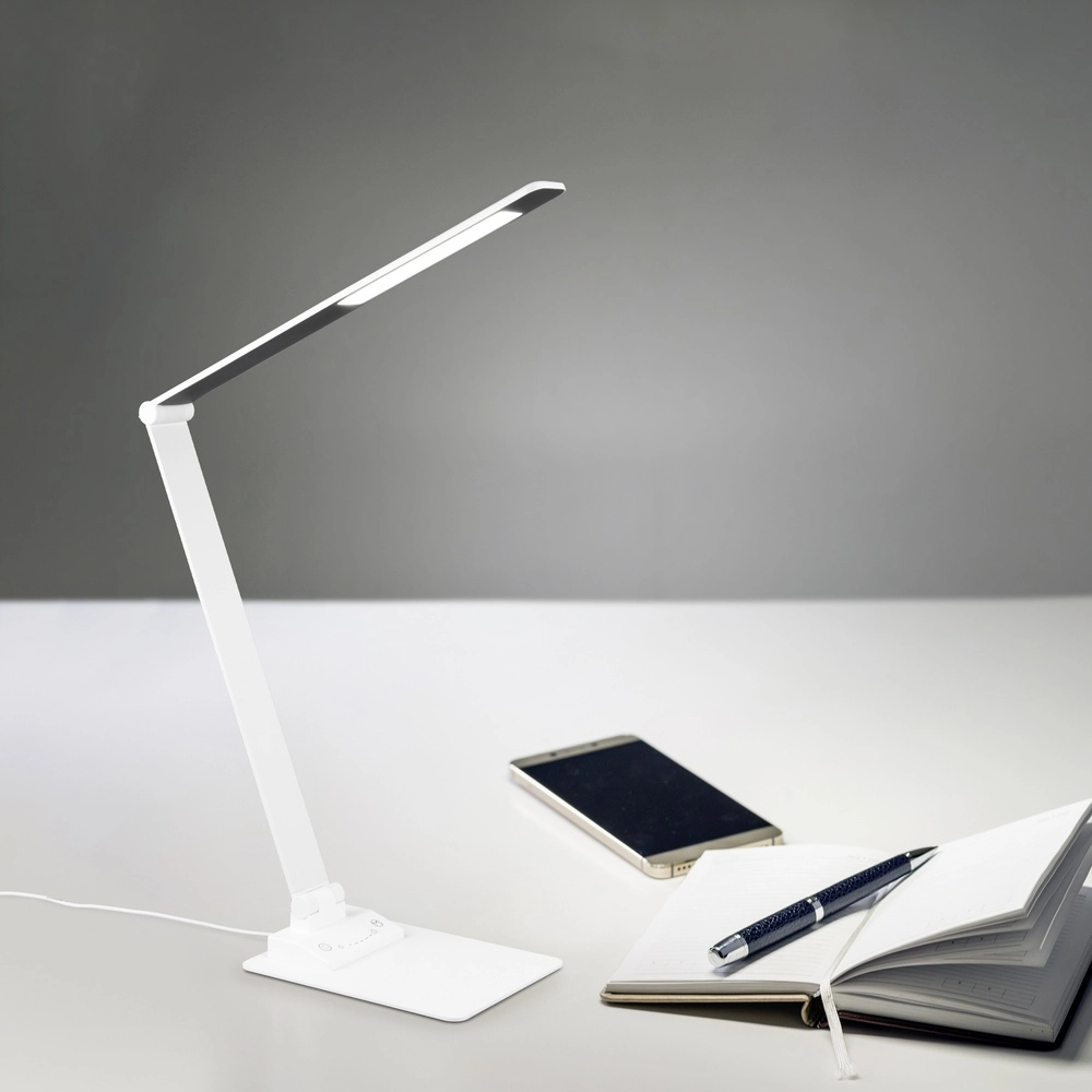 Schreibtischlampe Travis Design Weiß Trio 4017807600193